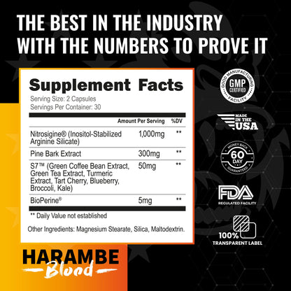 Harambe Pump - Nitric Oxide Booster - Harambe Blood